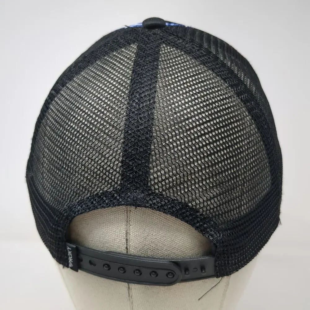 Roxy 5 Panel Black One Size Floral Striped Mesh Snapback Hat Tropical Surf Beach